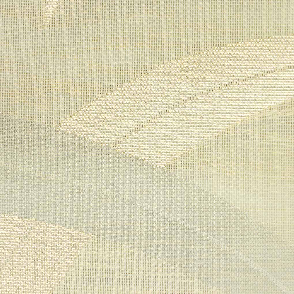 袋帯 リサイクル帯 幅30cm 長さ450cm レディース 笹 夏用 正絹（シルク）ホワイト 美品 リメイク リユース【ランクA】