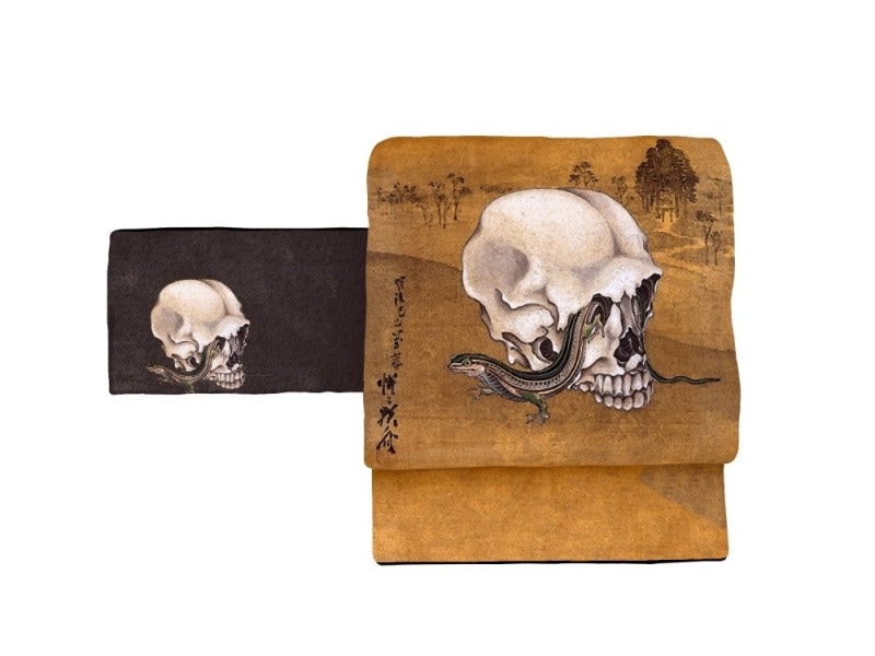 シルクレーヨン名古屋帯 雪輪（シルバー） SAK-ONSR161015b | さく研究