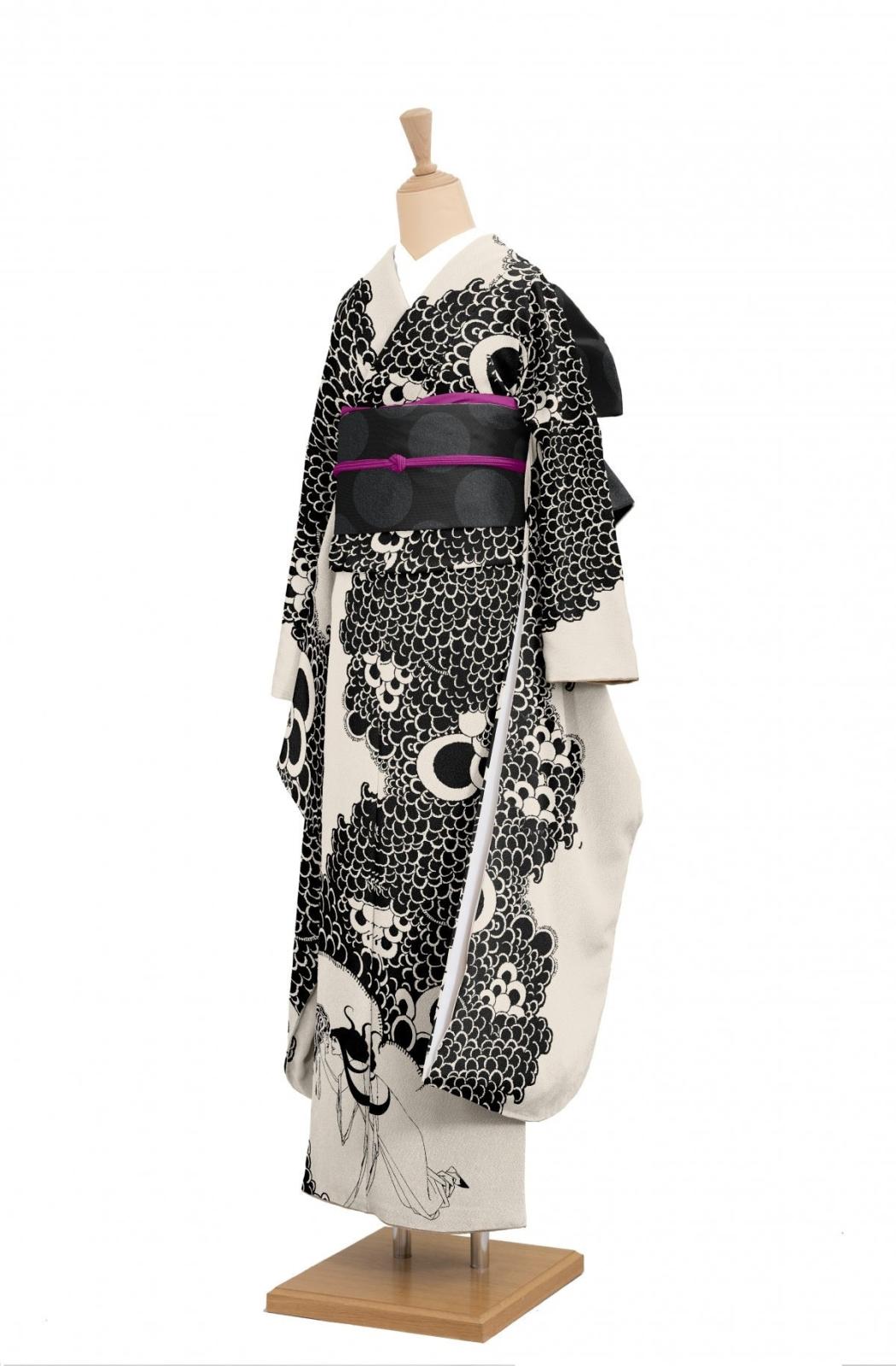 ☆ 本日のみ！居内商店 ゴフクヤサンドットコム ウール 小紋 着物 チェック ☆ ☆ 居内商店 ゴフクヤサンドットコム ウール 小紋 着物 チェック ☆