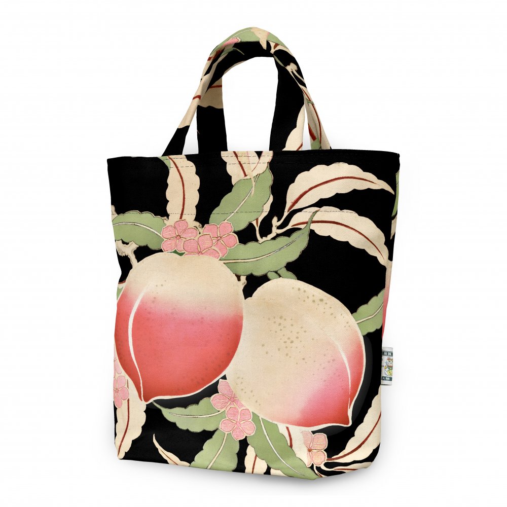 トートバッグ　sTB180281　桃柄　即納品