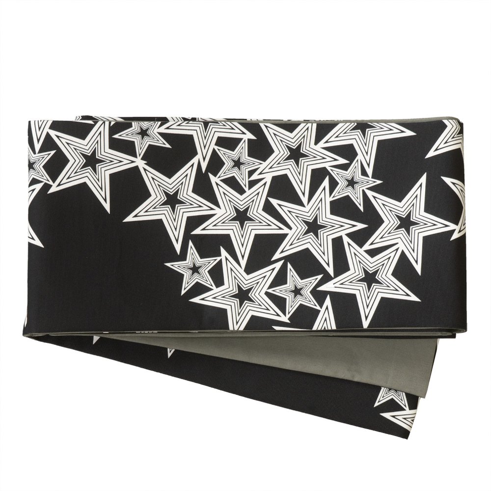 半幅帯（星（ブラック）） sSAK-HNOP190514　即納品