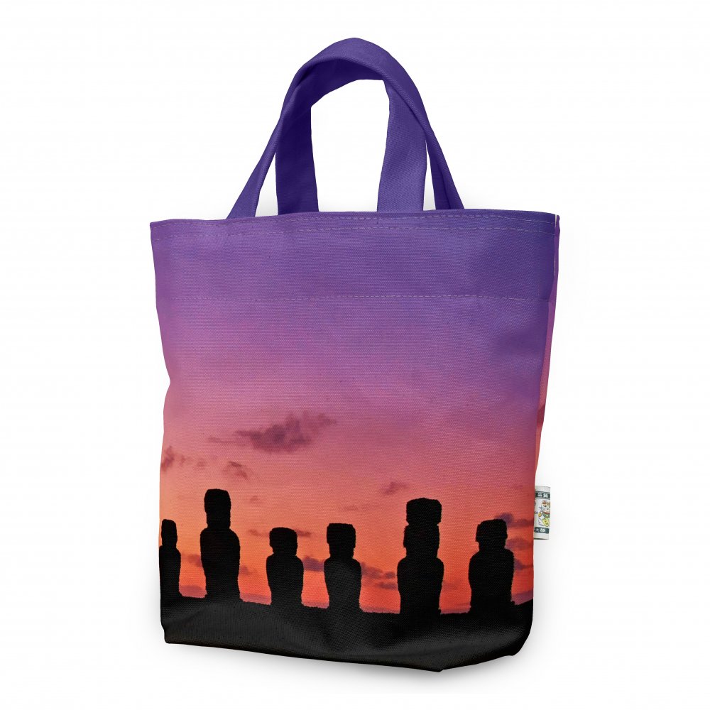 トートバッグ　TB101178　モアイ像柄　