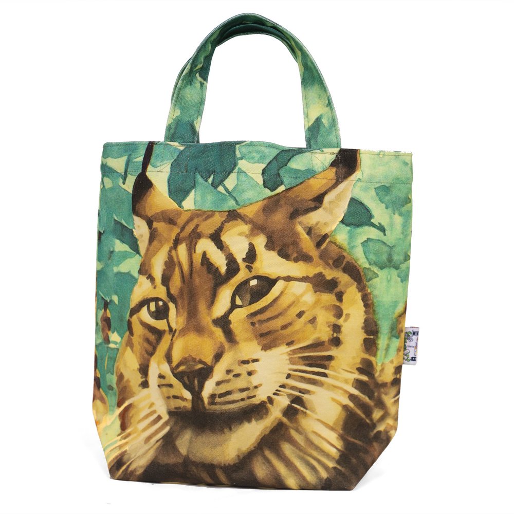 トートバッグ　TB180180　オオヤマネコ柄　