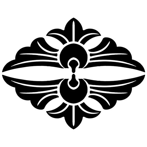 家紋 丸に桔梗 | 着物・帯,色無地 ※写真は振袖ですが普通袖もお選