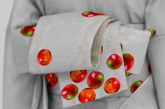 半幅帯（りんご）　SAK-HN50702