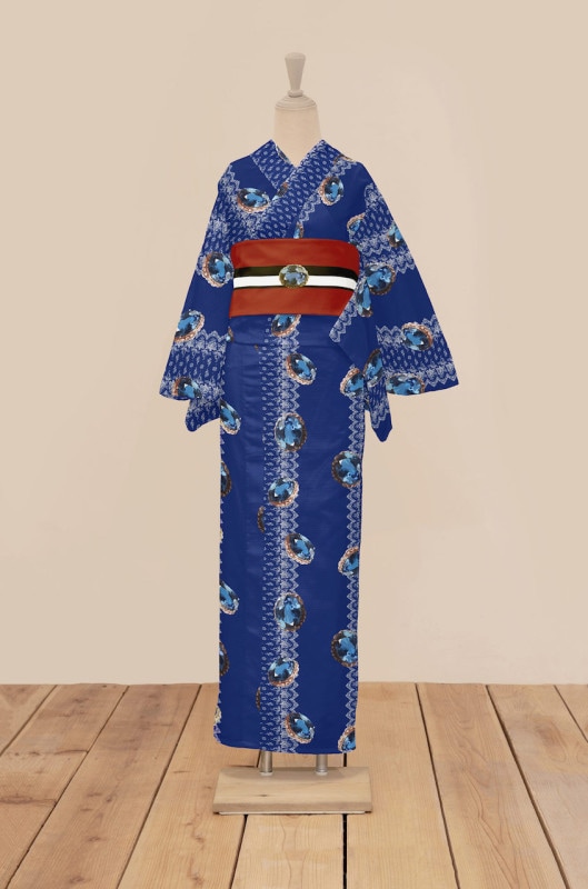 renkoさま専用☆セオa紙人形シンプル素敵なストライプ夏着物 renkoさま