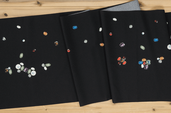 さくオリジナル 宝石箱帯揚　黒　SAK-OBA102601