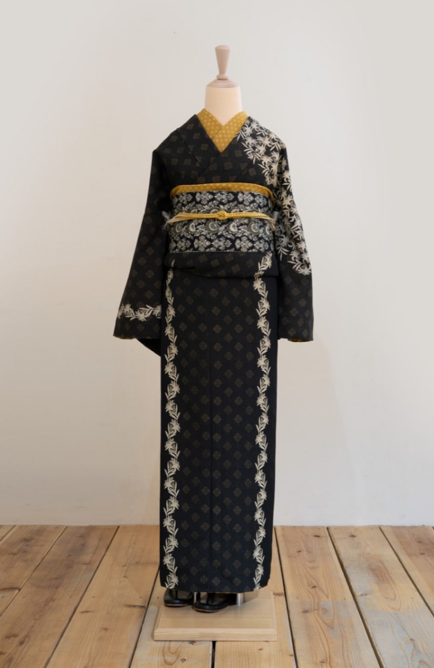 袷着物（リトルリリー（ブラウン））　SAK-SMK191010