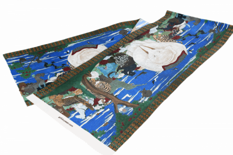 袷着物（すみれ（表：クリーム 八掛：薄水色）） SAK-RMK161011b