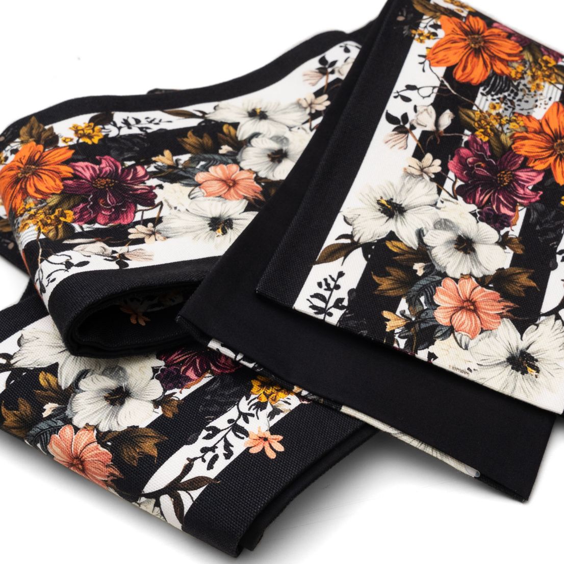 半幅帯　ブラック 帯＜絵本のような＞街着屋の半幅帯 - ノスタルジア（黒）- 幾何