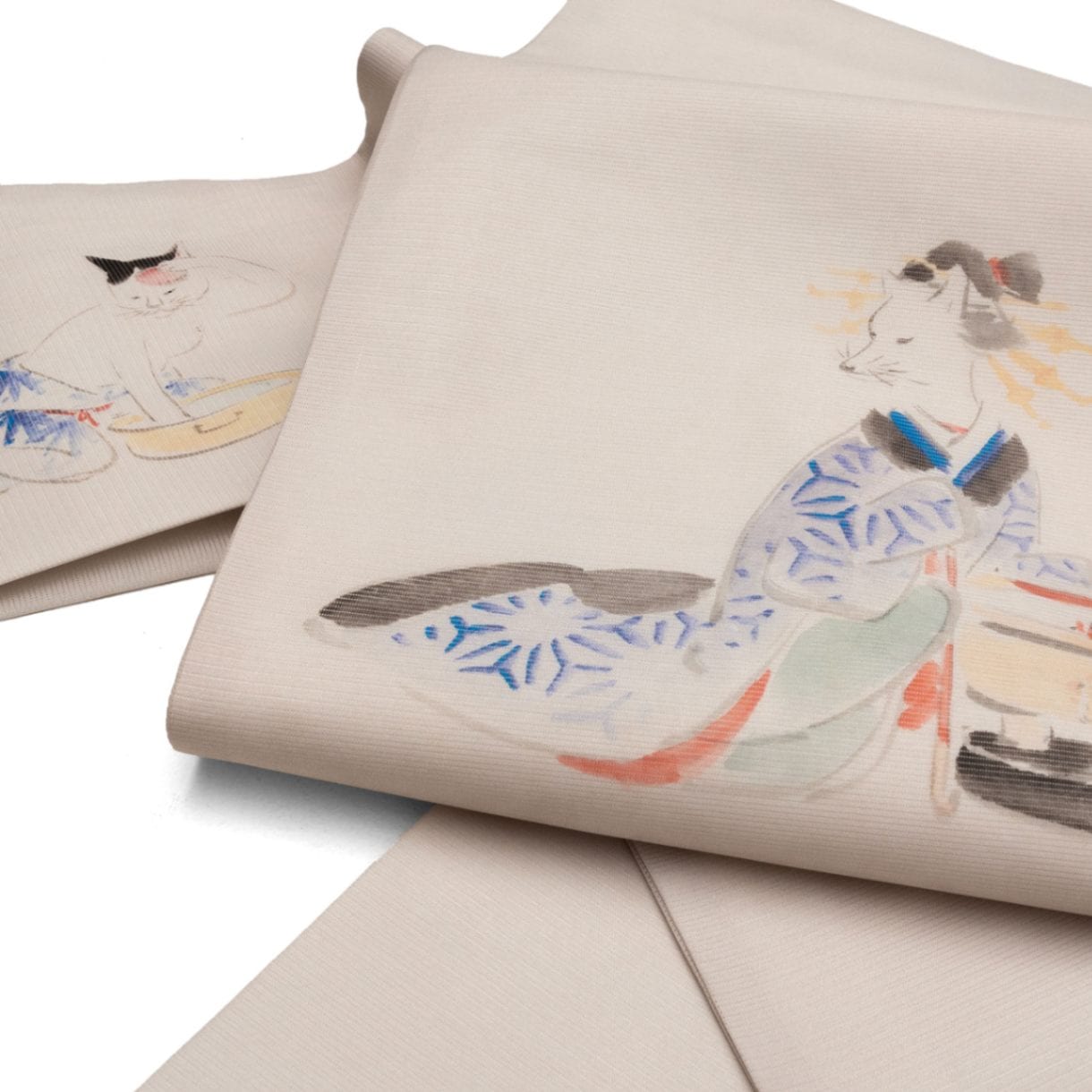 即納品　絽名古屋帯　sFU180206n