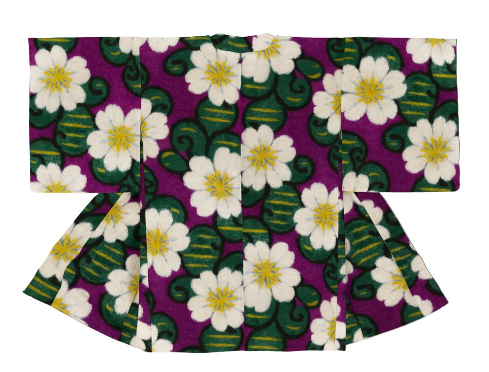 銘仙柄羽織H25062916