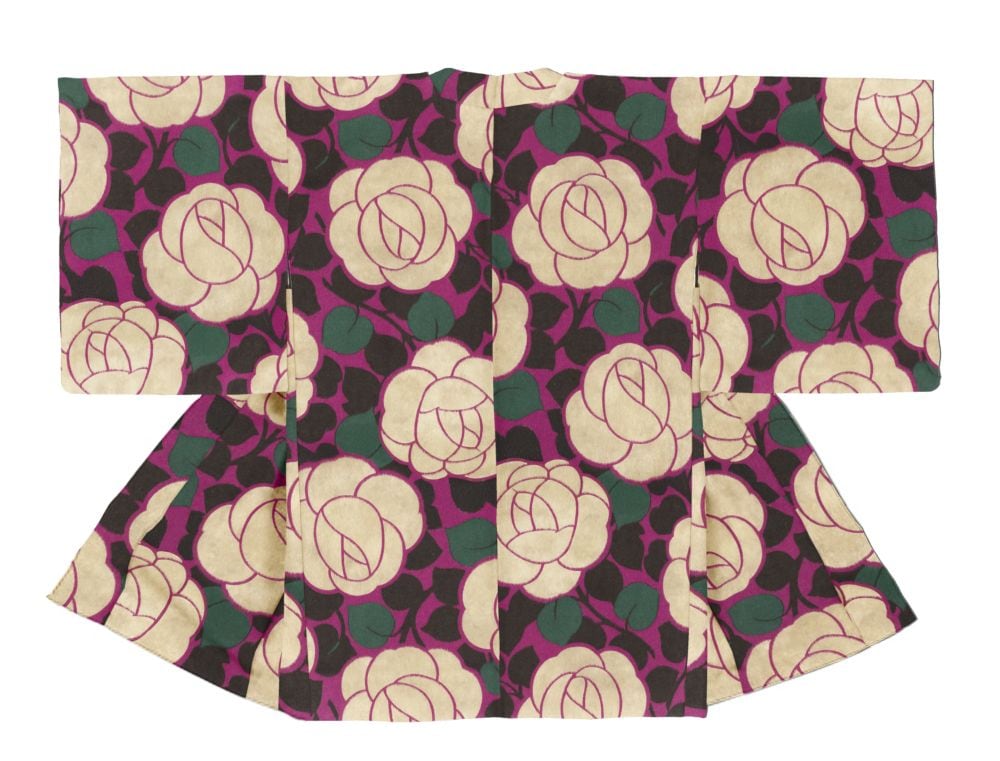 銘仙柄羽織H25062918