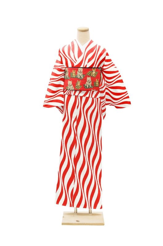 【新品】猫柄 半幅帯 赤とグレー タグ付き 楽天市場】猫 半巾帯 単品 リバーシブル【2柄 5カラー】 浴衣