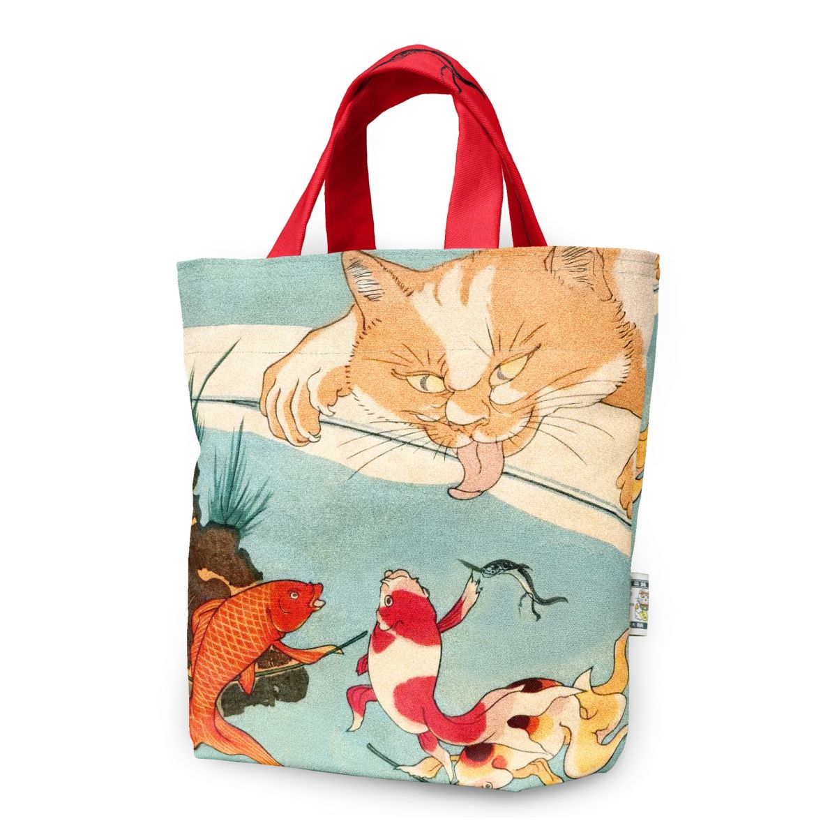 トートバッグ　sTB00100　化け猫と金魚柄　