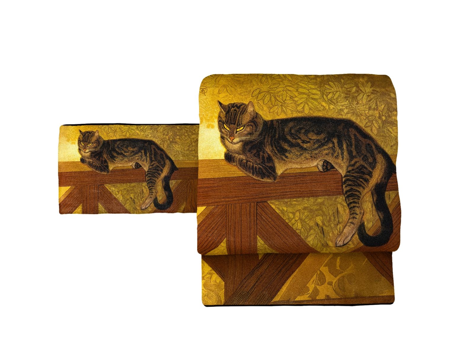 ゴフクヤサンドットコム　浮世絵　猫　半幅帯 ゴフクヤサンドットコム 浮世絵 猫 半幅帯 柄別,日本画 | ゴフクヤサン