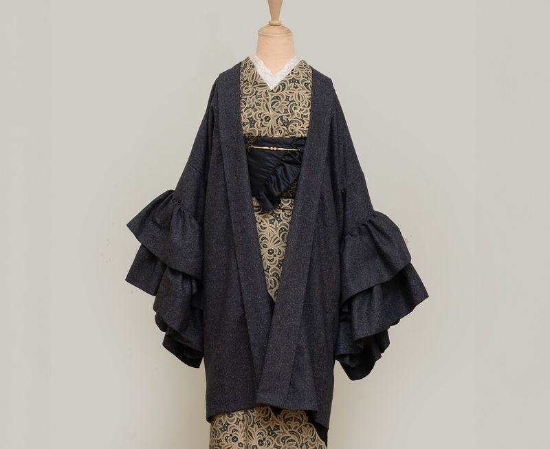 さんぺいです❣️ 【着物と帯 時流】F25287◆正絹 アンティーク 丸帯◆ 七五三(7歳結び帯)Y425【正絹】藤色 銀彩 鞠桜牡丹 | 着物レンタルの