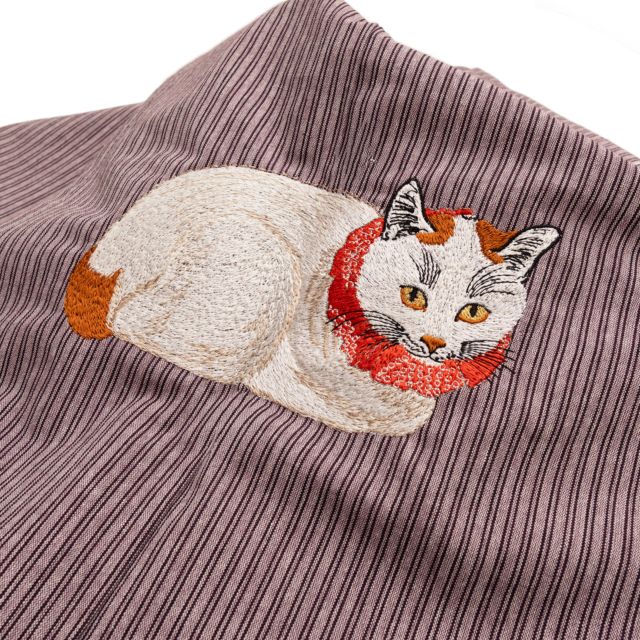 即納品 試作品販売　木綿刺繍着物 Lサイズ　sSK26080602