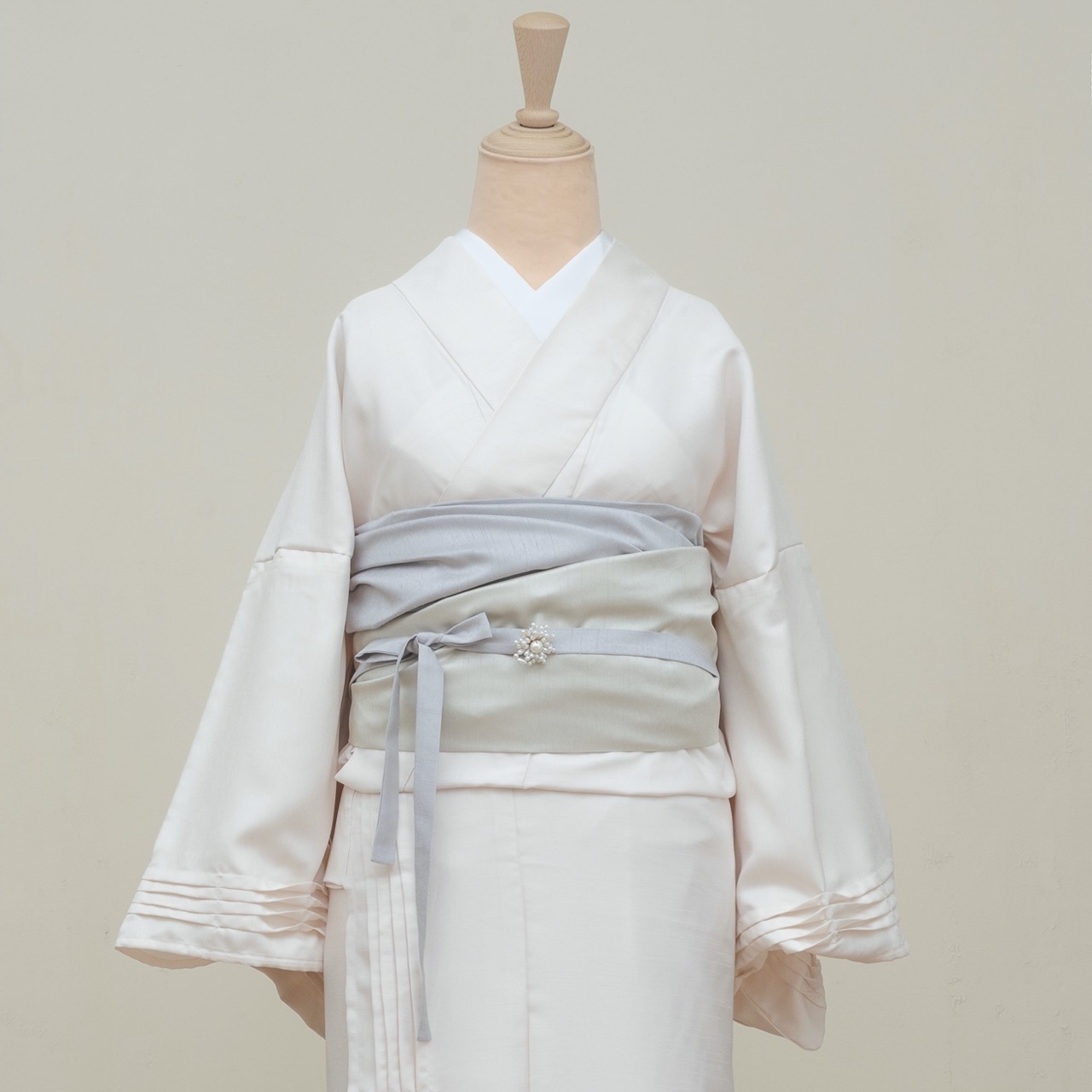 即納品 SAK-LBOGB260318  レースベルトおたいこ（グレーベージュ）