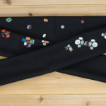 さくオリジナル 宝石箱帯揚　黒　SAK-OBA102601