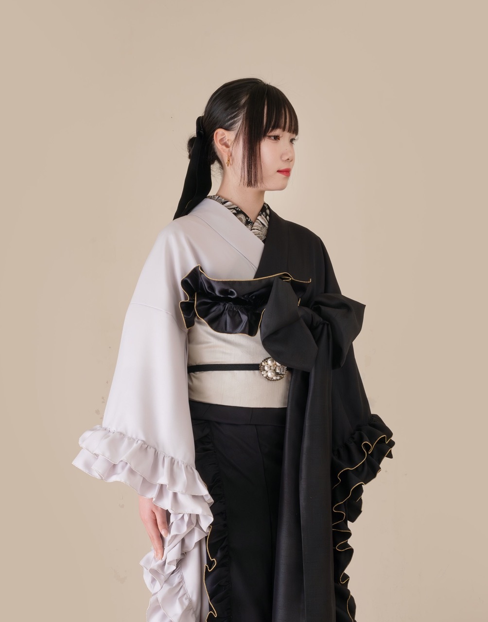 振袖　アンテプリマ 正統派古典 からし/マスタード 牡丹柄/大柄 トレンド 上品 綺麗