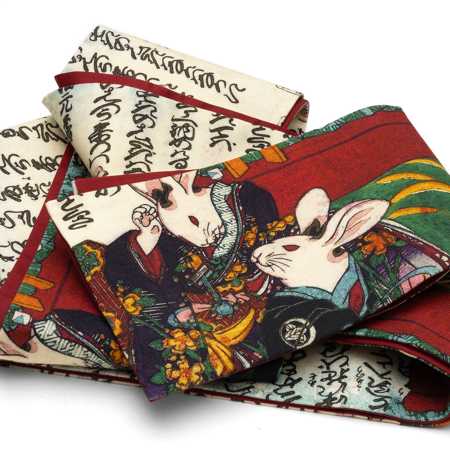 ゴフクヤサンドットコム 幾何学模様 半幅帯 ピンク 青 K*✧様 浴衣、