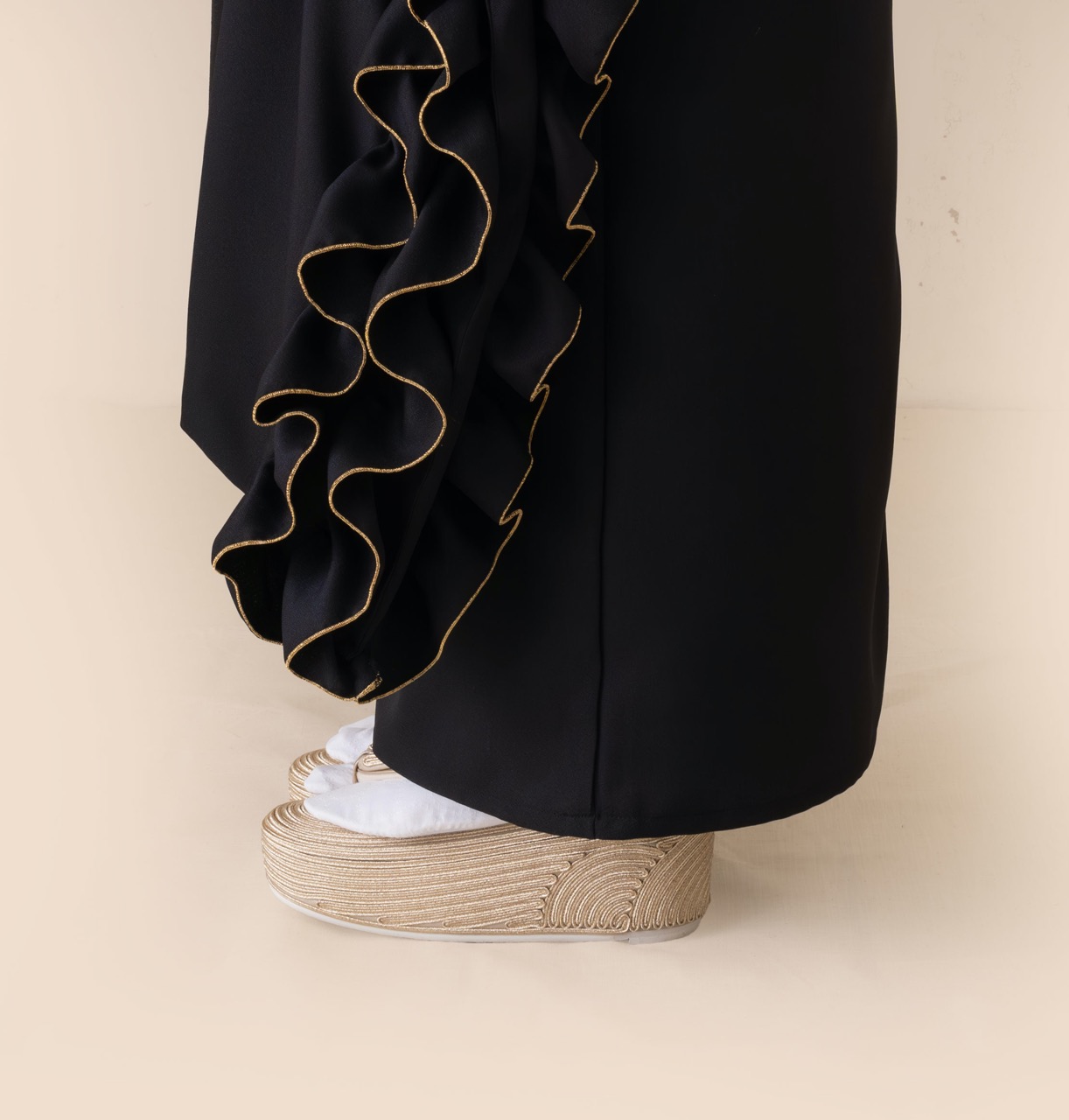 コード刺繍草履(ゴールド)　SAK- ks-09-m-gd