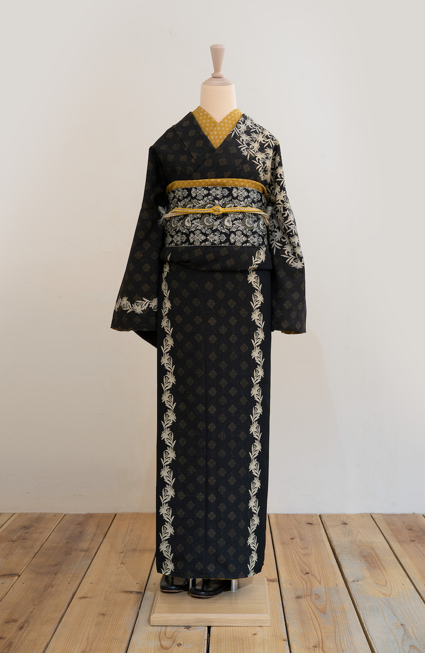 袷着物（リトルリリー（ブラウン））　SAK-SMK191010