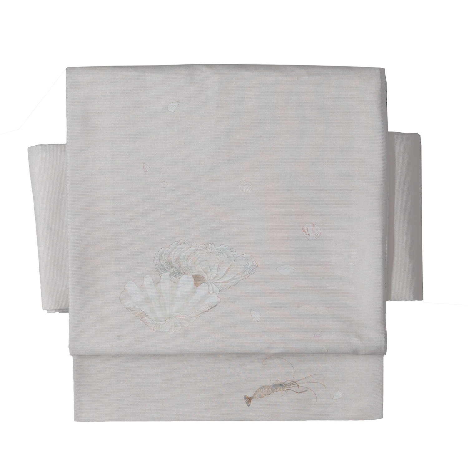即納品 名古屋帯・絽（朝凪/薄灰）　sSAK-ONPR190402