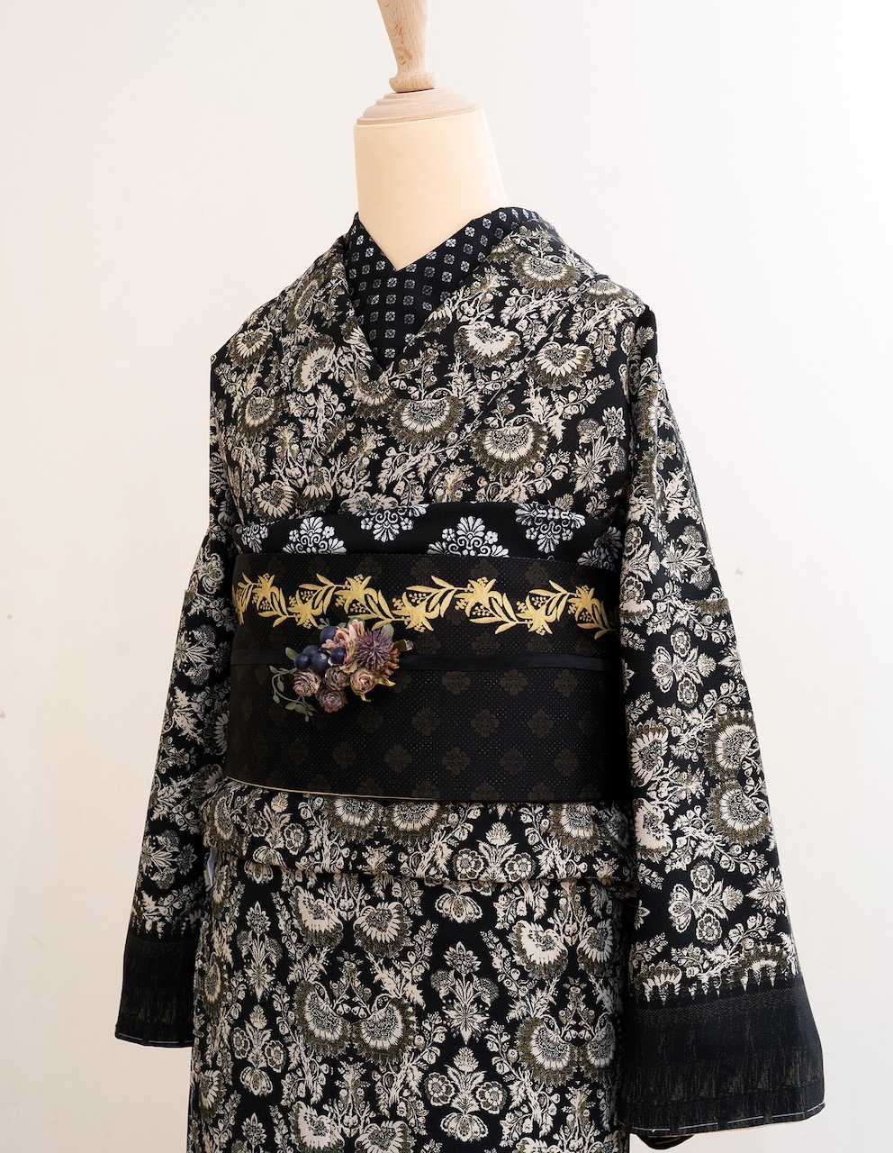 袷着物(花房(ブラック)) SAK-SMK191007
