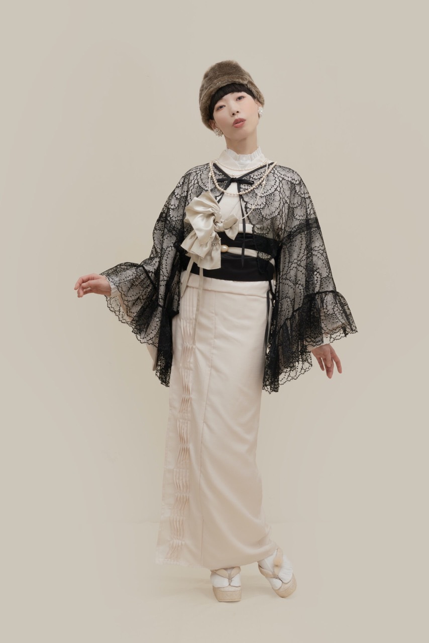 SAK-LHBO251110　レース羽織ボレロ（ブラック）