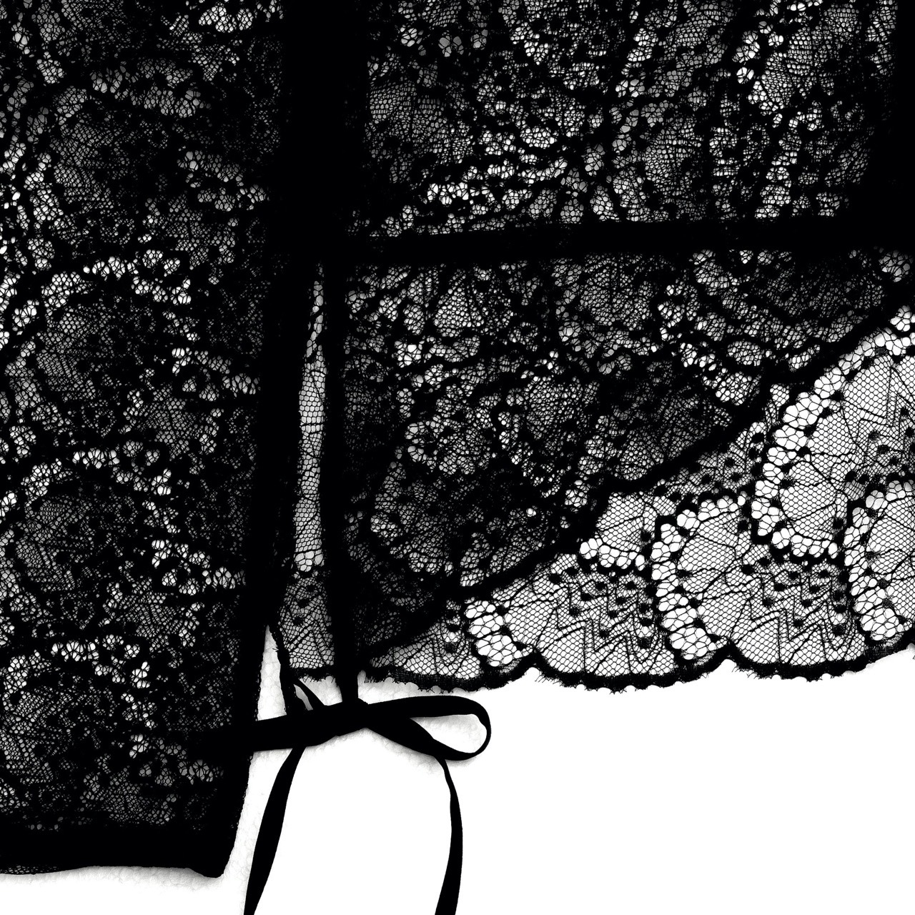 SAK-LHBO251110　レース羽織ボレロ（ブラック）