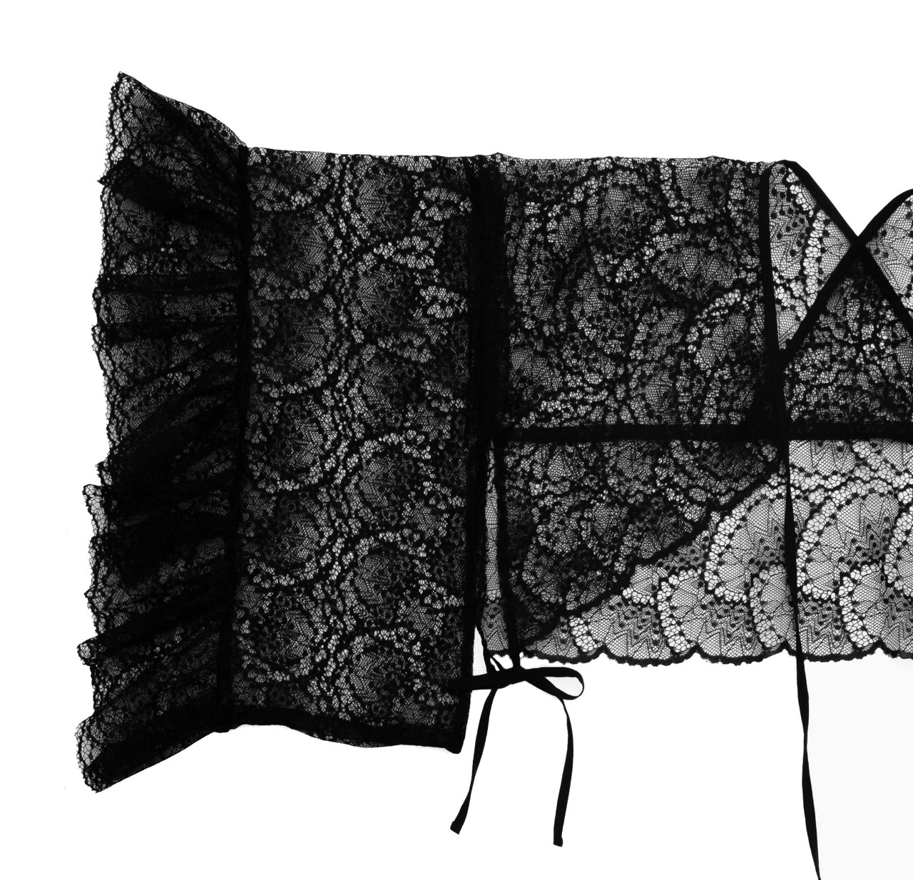 SAK-LHBO251110　レース羽織ボレロ（ブラック）
