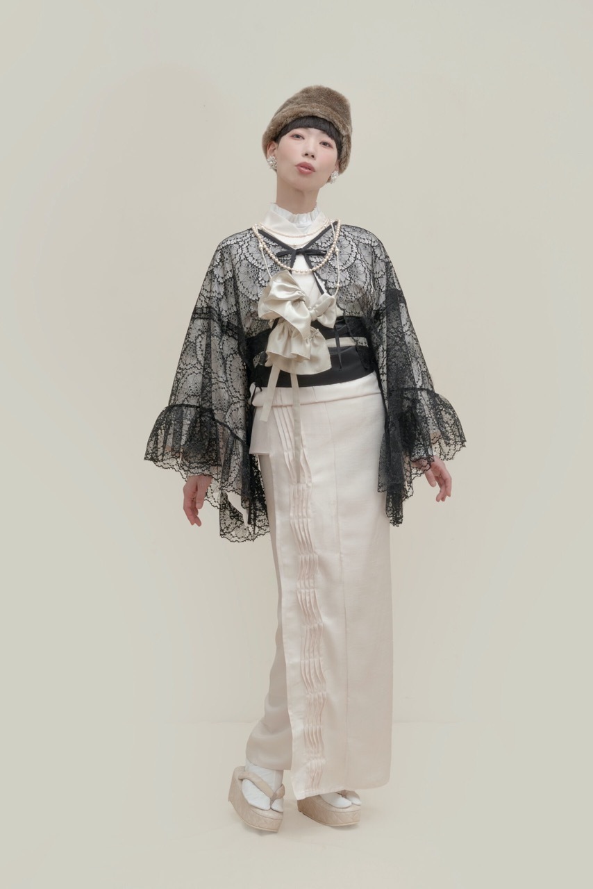 SAK-LHBO251110　レース羽織ボレロ（ブラック）