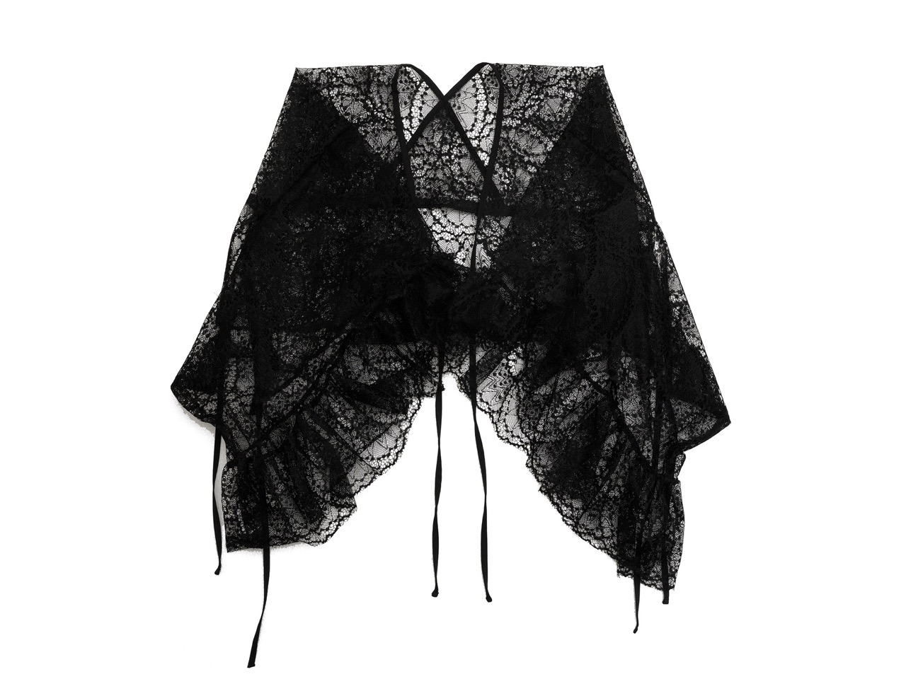 SAK-LHBO251110　レース羽織ボレロ（ブラック）