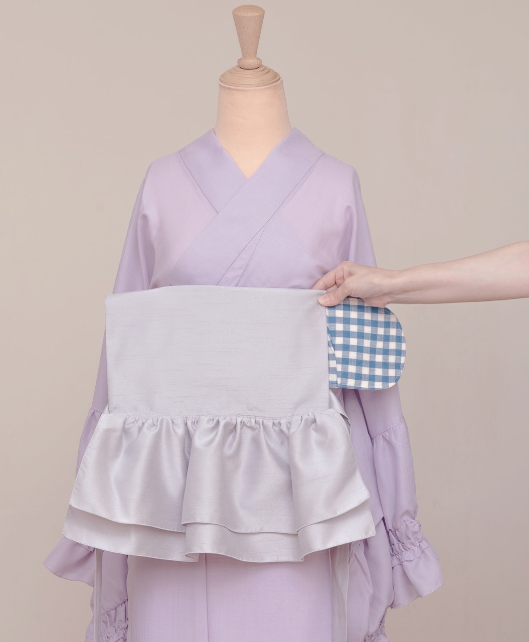 フリル帯ポシェット(シルバー)SAK-FOP250730