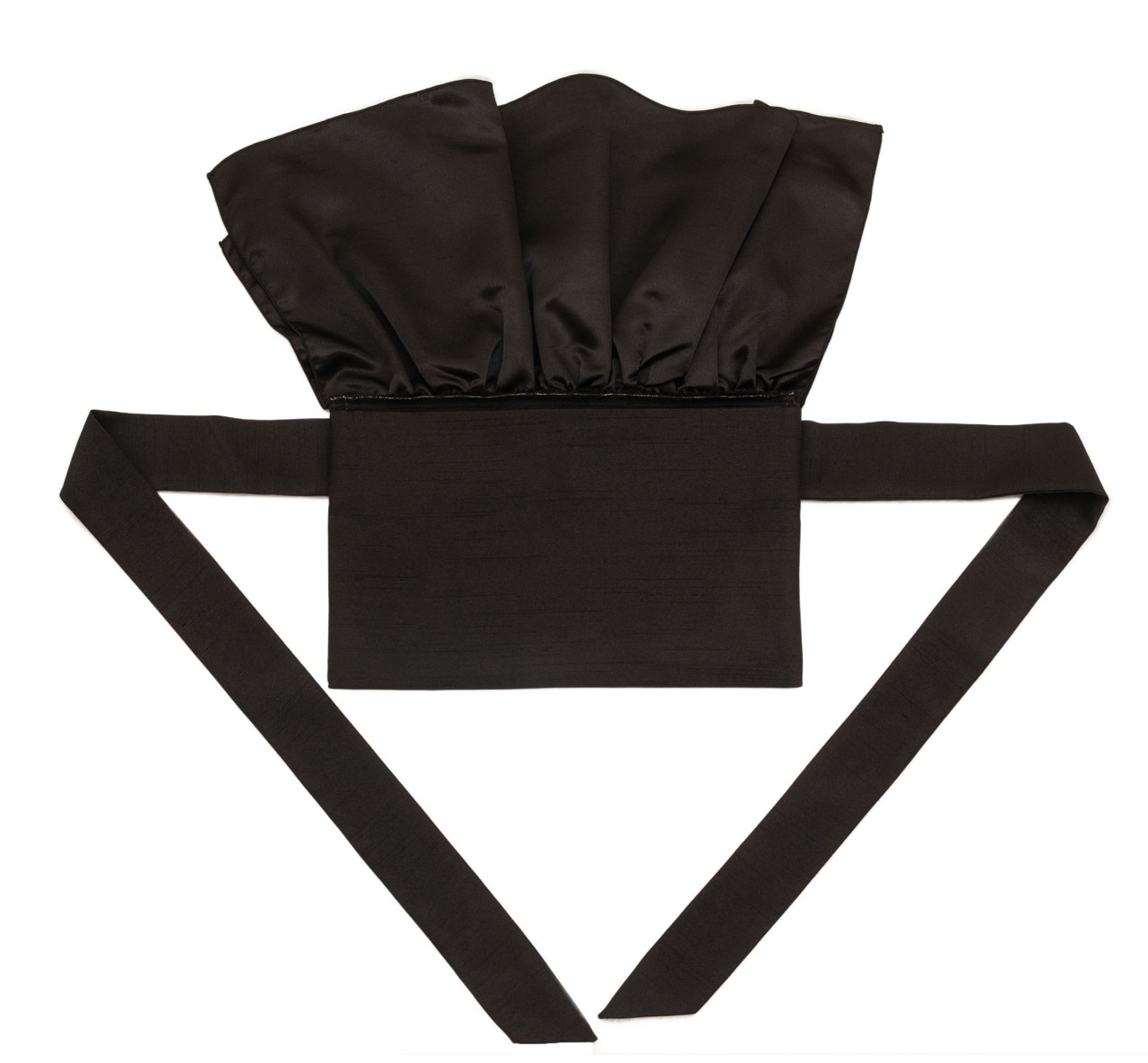 フリル帯ポシェット（ブラック）SAK-FOP250731