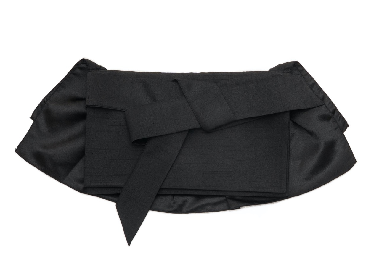 フリル帯ポシェット（ブラック）SAK-FOP250731