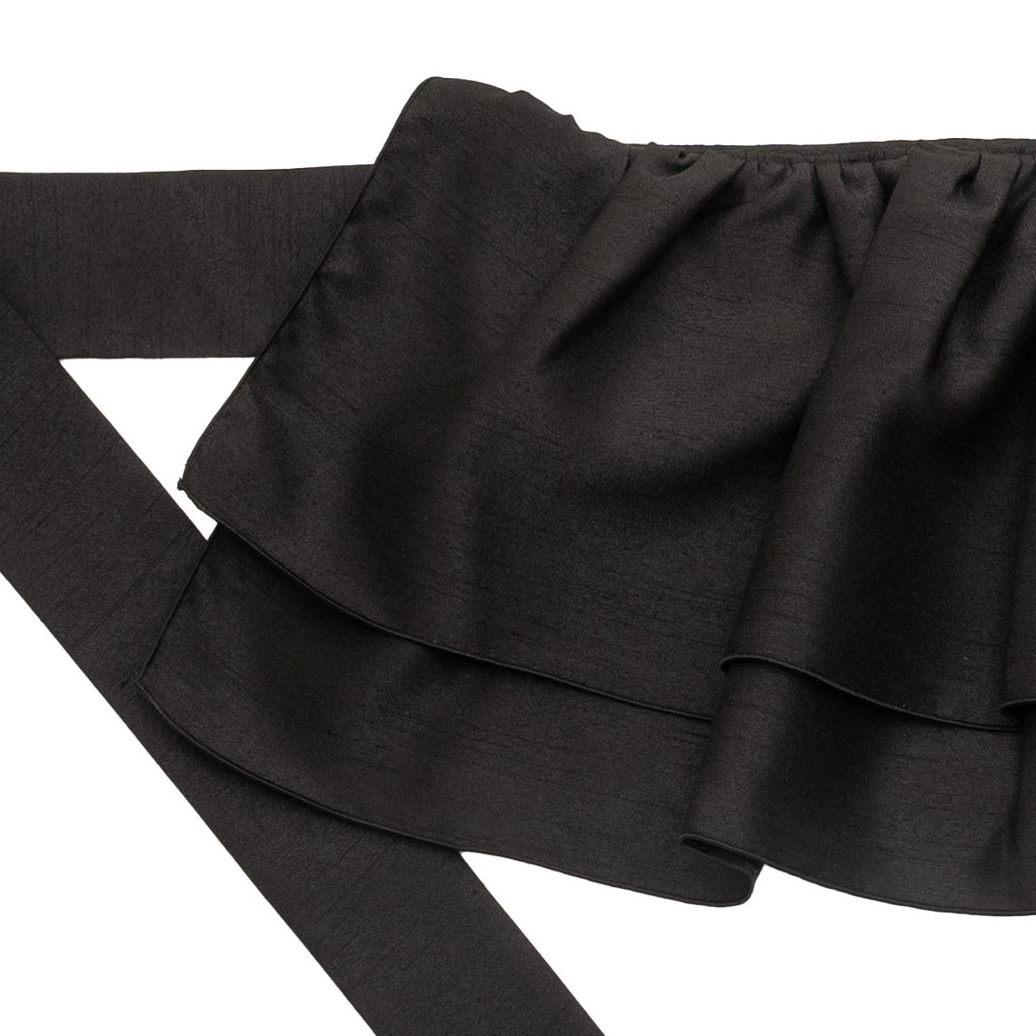 フリル帯ポシェット（ブラック）SAK-FOP250731