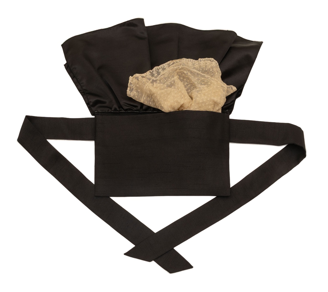 フリル帯ポシェット（ブラック）SAK-FOP250731