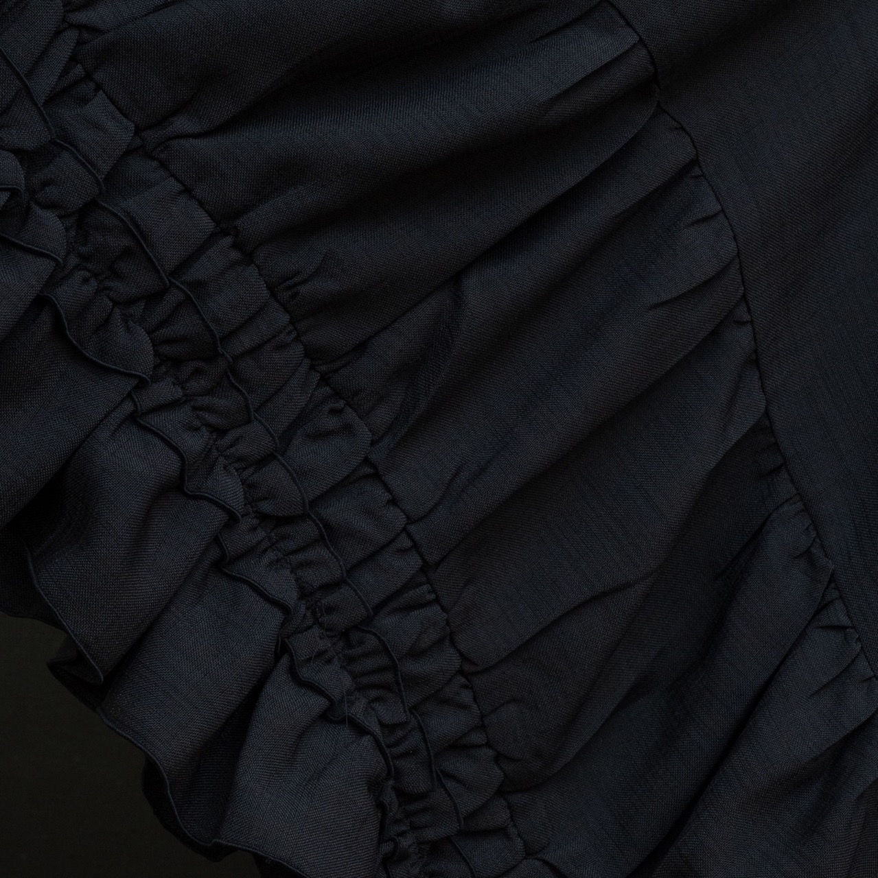 シャーリングフリル着物/カンパニュラ（紺）　SAK-KMSFC20250802