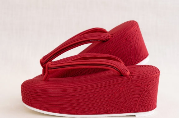 コード刺繍草履(ルージュ) SAK-ks-01-4