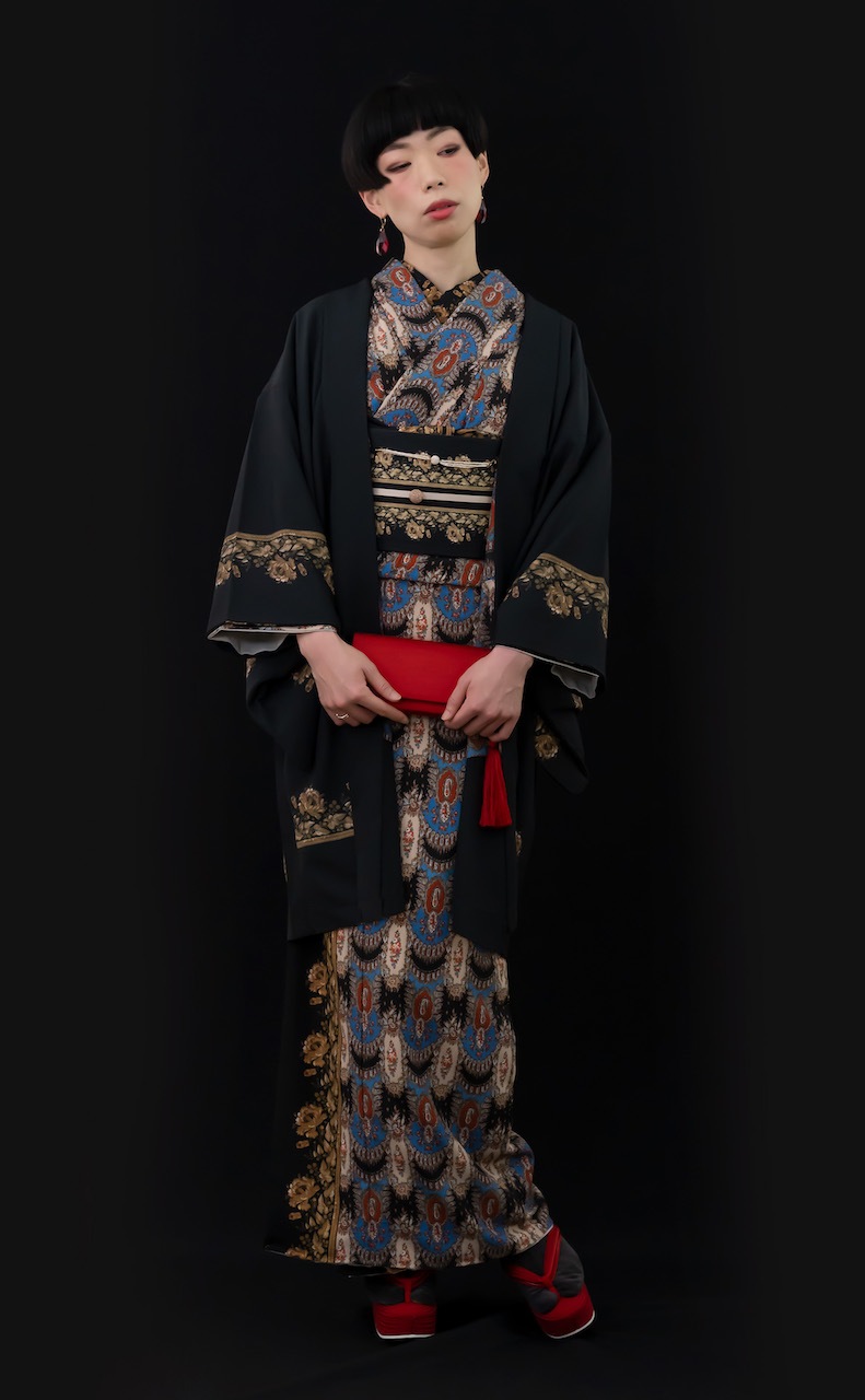 コード刺繍草履(ルージュ) SAK-ks-01-4