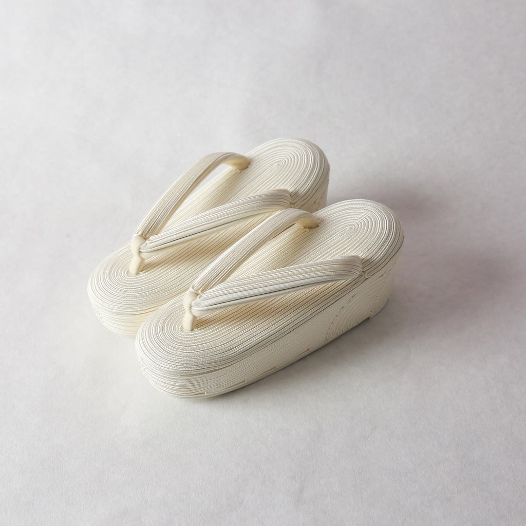 コード刺繍草履(アイボリー)  SAK-ks-01-2