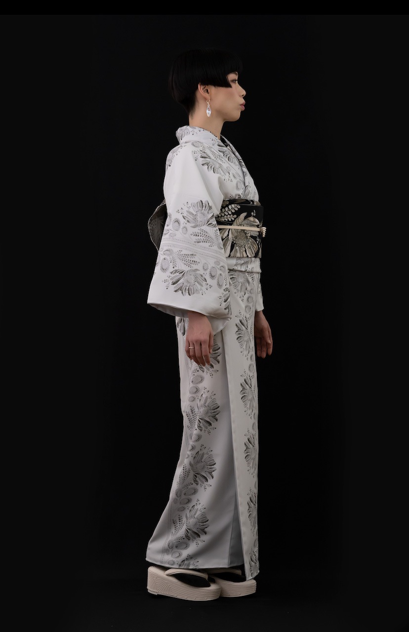 コード刺繍草履(アイボリー)  SAK-ks-01-2