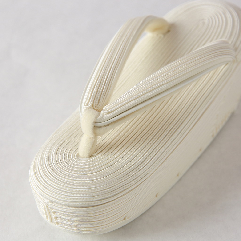 コード刺繍草履(アイボリー)  SAK-ks-01-2