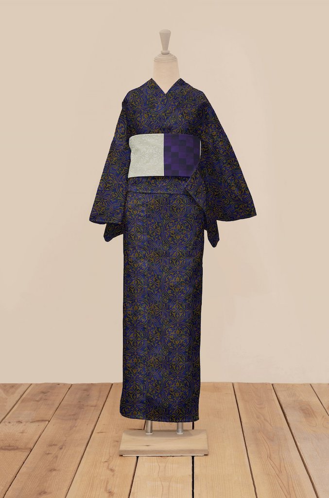 半幅帯（ラピスラズリ）　SAK-HNOP210426