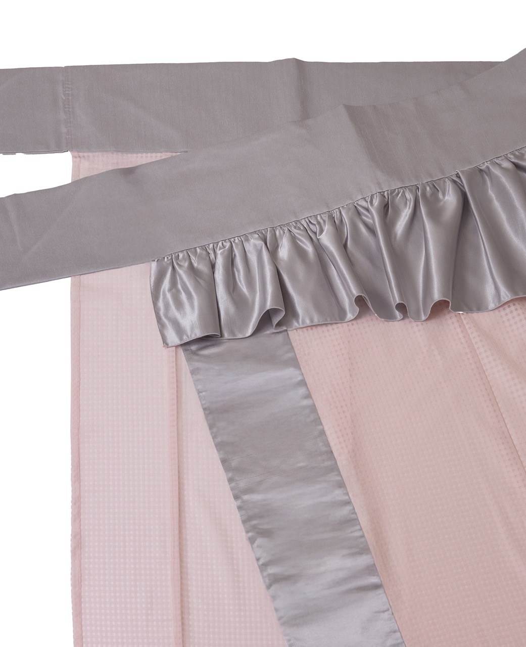 SAK-KMCFS20250612 クロス着物 フリルスカート(ピンクチェック)