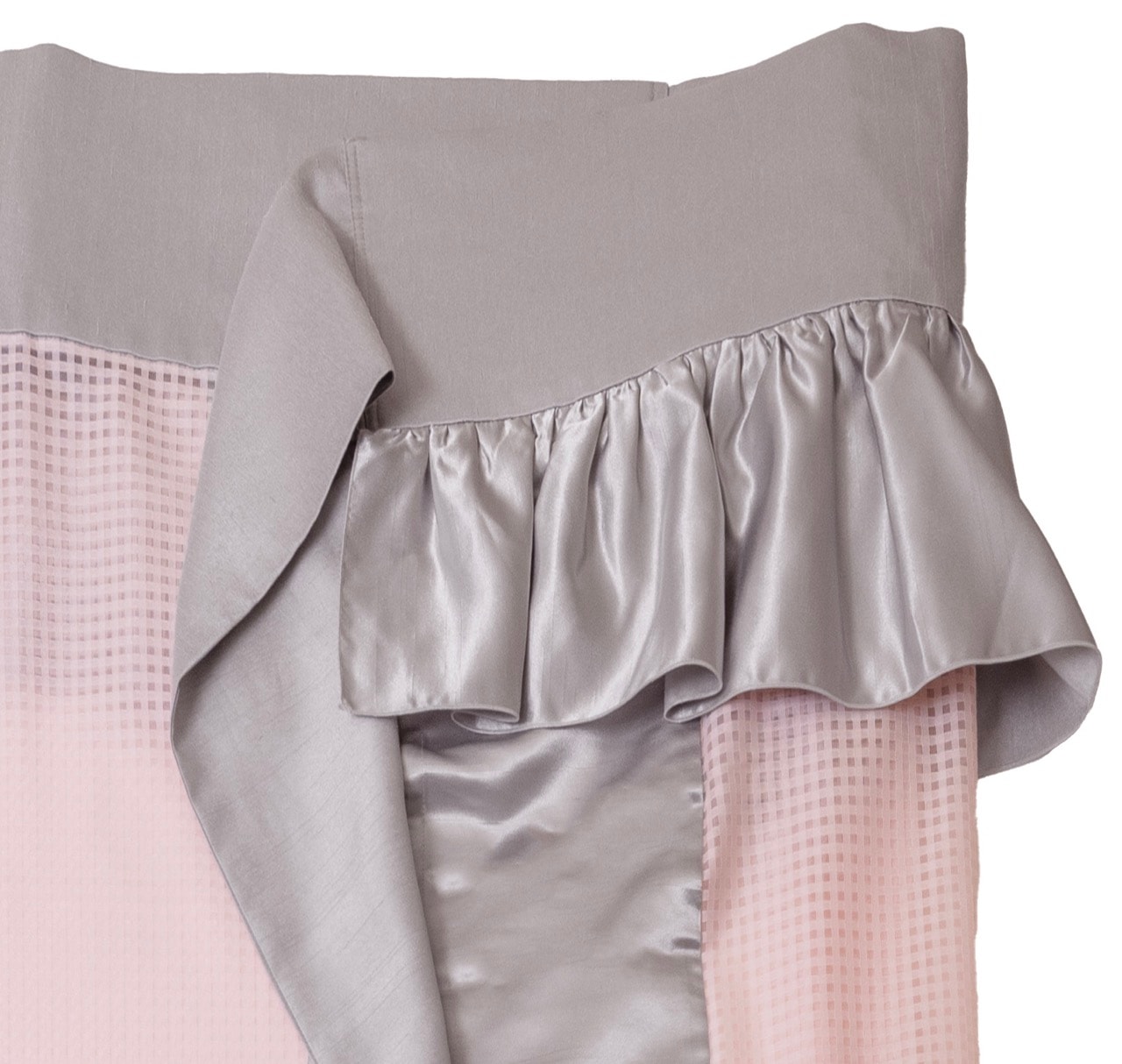 SAK-KMCFS20250612 クロス着物 フリルスカート(ピンクチェック)