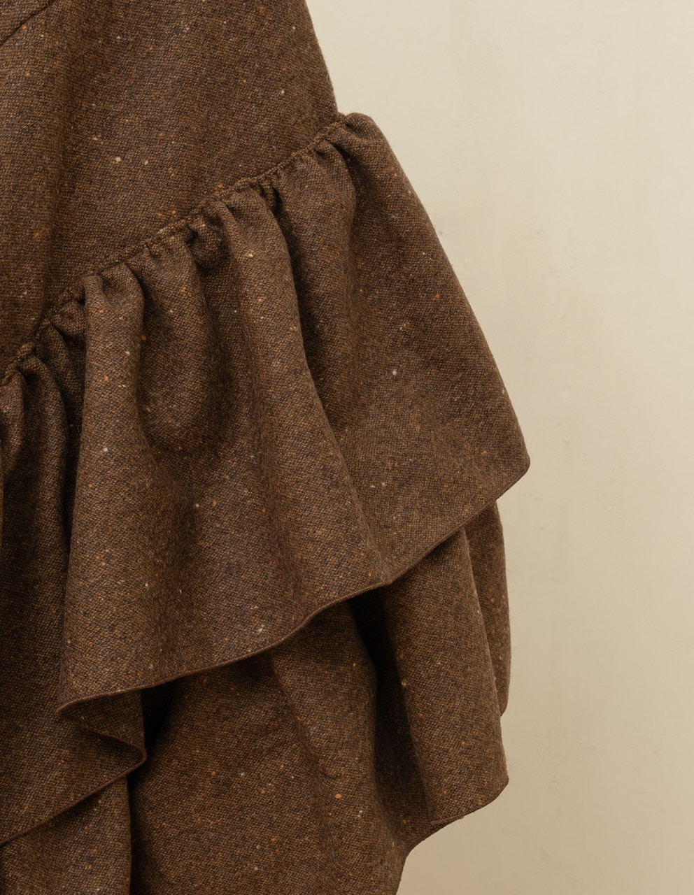 フリル羽織コート(ネップツイード・テラコッタ)SAK-FHAC 20251224
